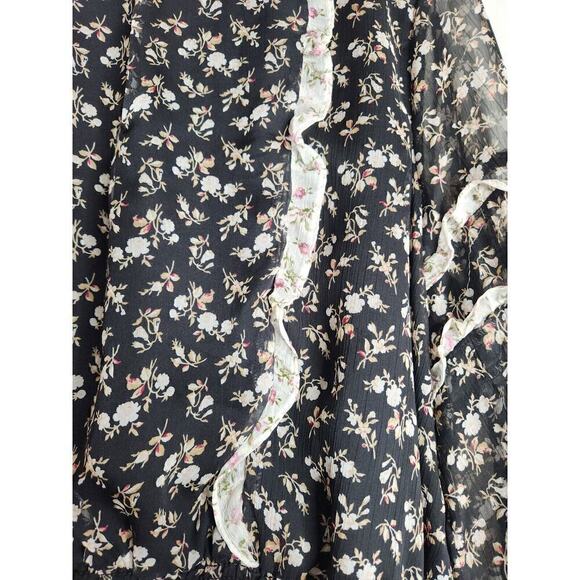 Lauren Ralph Lauren Black and White Floral Blouse - Picture 7 of 7